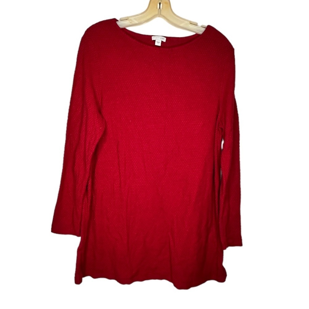 J Jill Long Red Shirt